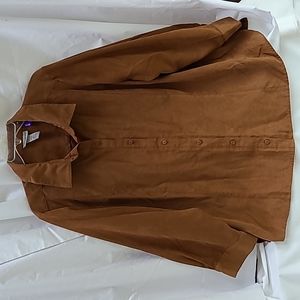 Catherines 2XWP warm tan blouse